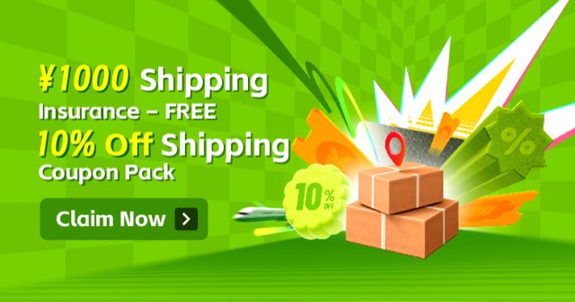 Assurance livraison ¥1000 et coupon livraison -10% banniere d activite